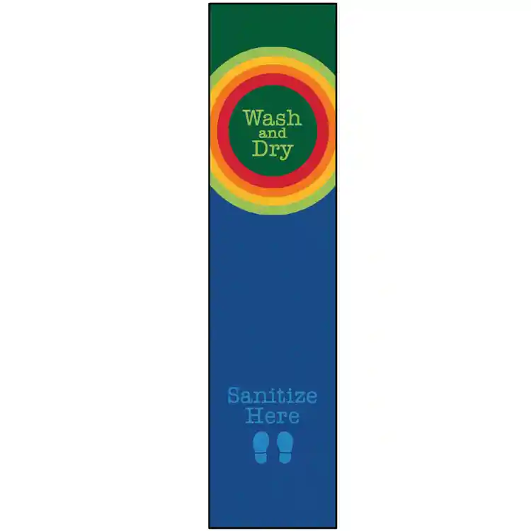 Healthy Habits Collection™ Rainbow Dot Sanitize Here Runner