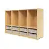 8-Section Coat Locker with Trays, Toddler 35"H