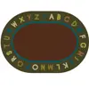 Alphabet Circletime Classroom Rug, Nature's Colors, Oval 8'3" x 11'8"