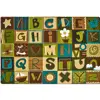 KIDSoft™ Alphabet Blocks Classroom Rug, Nature's Colors , Rectangle 8'4" x 13'4"