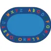 "Alphabet Circletime Classroom Rug, Oval 8'3"" x 11'8"""