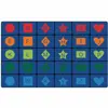 Simple Shapes Seating Classroom Rug, Rectangle 8'4" x 13'4"