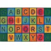 KID$ Value Classroom Rugs™, Simple Alphabet Blocks, Rectangle 4' x 6'