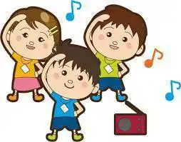 cartoon children dancing