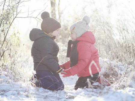 preschoolers celebrating winter holiday