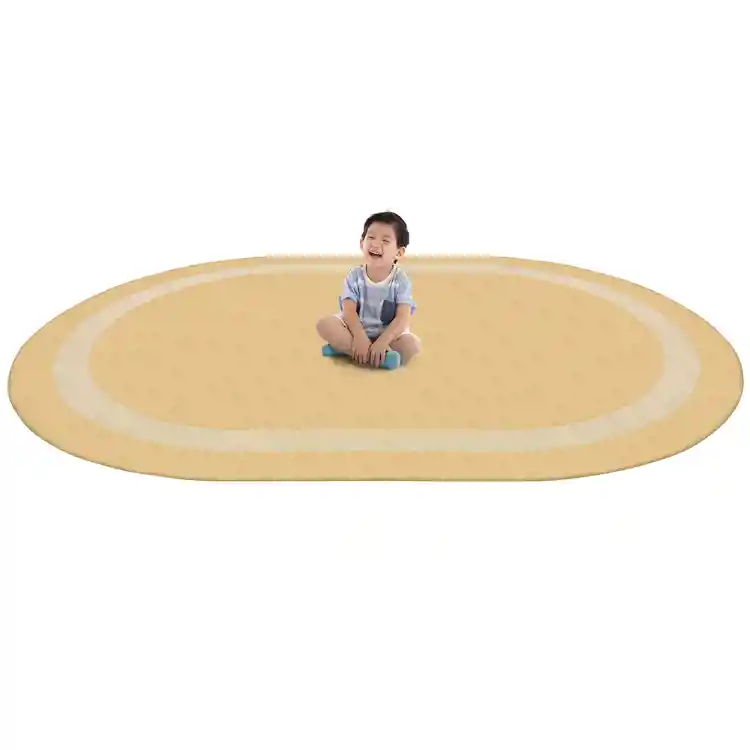 Portrait Classroom Rugs, Sandstone, Oval 3'10" x 5'4"