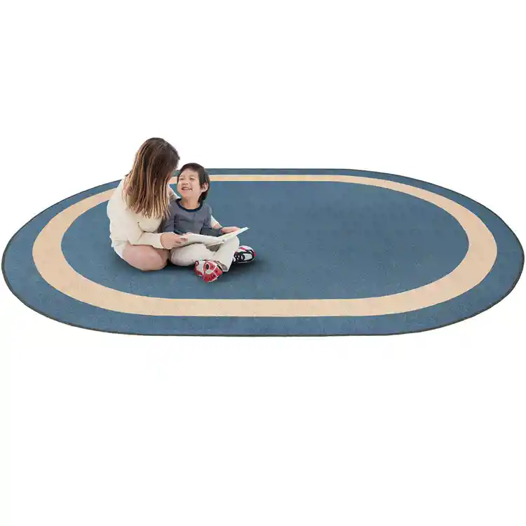 Portrait Classroom Rugs, Seaside, Oval 3'10" x 5'4"