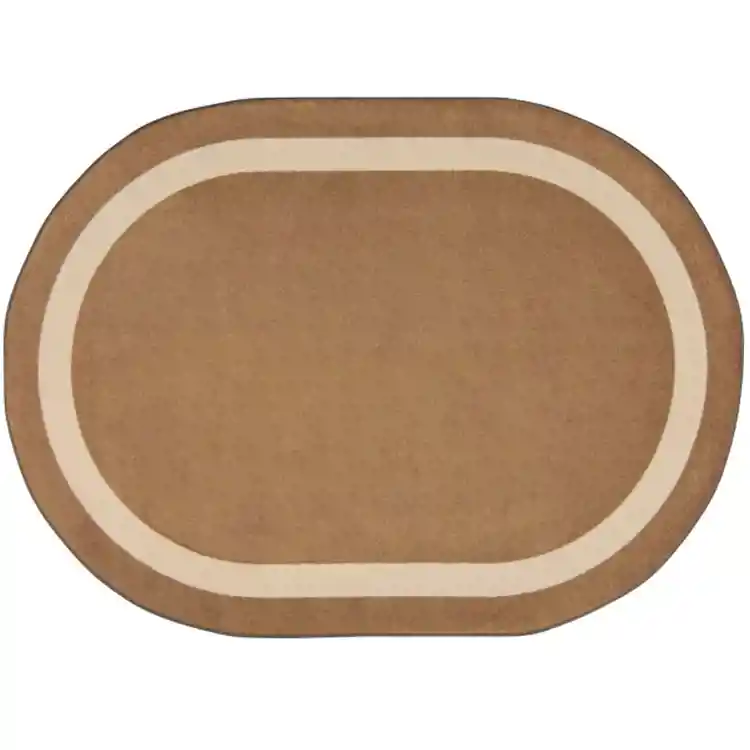 Portrait Classroom Rugs, Mocha, Oval 5'4" x 7'8"