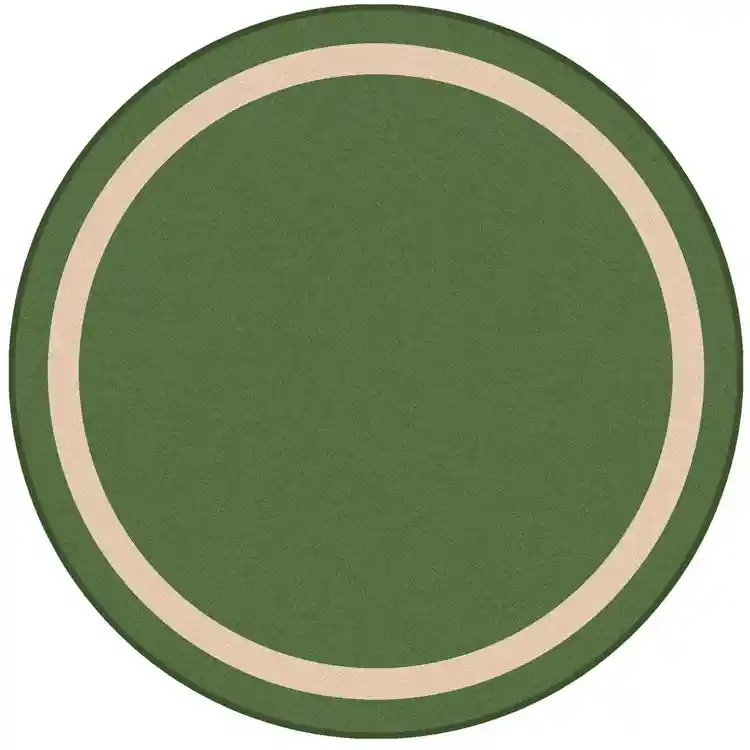 Portrait Classroom Rugs, Green, Round 7'7"