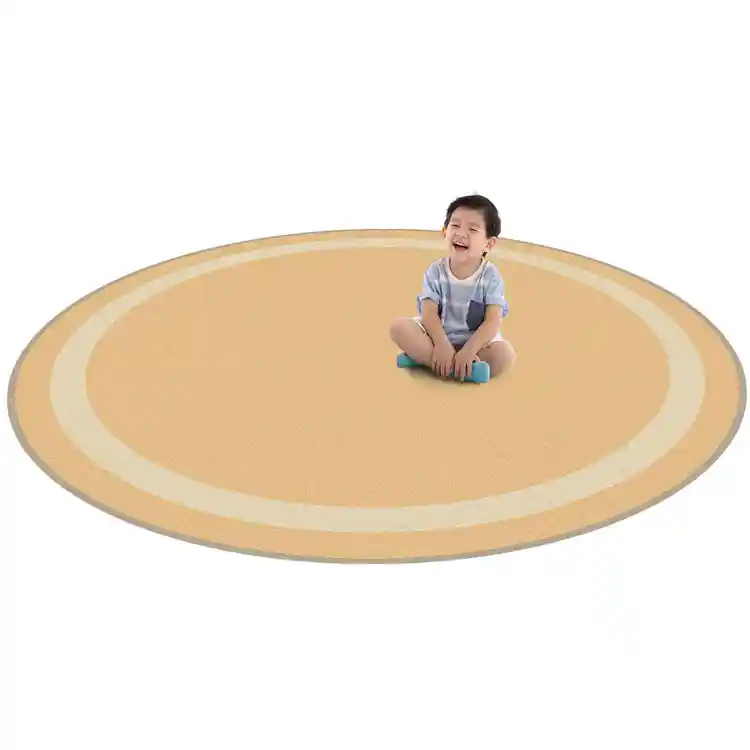 Portrait Classroom Rugs, Sandstone, Round 7'7"