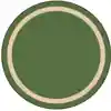 Portrait Classroom Rugs, Green, Round 5'4"