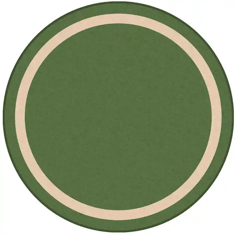 Portrait Classroom Rugs, Green, Round 5'4"