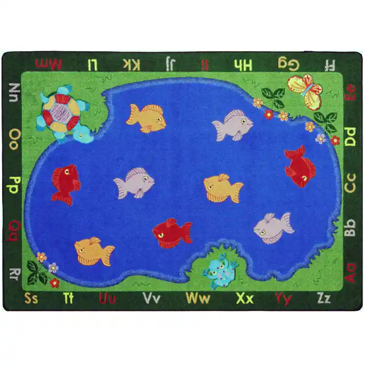 Fishin' Fun Classroom Rug, Rectangle 5'4" x 7'8"