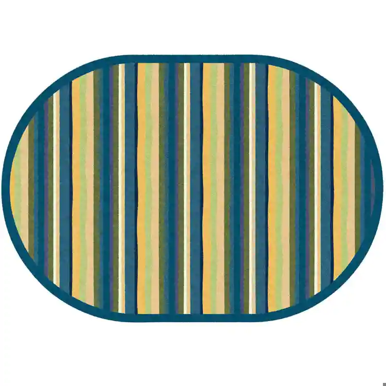 Yipes Stripes Rug, Oval 5'4" x 7'8"