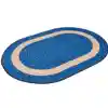 Sharing Circle Classroom Rug, Blue, Oval 3'10" x 5'4"