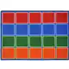 Blocks Abound Classroom Rug, Primary Colors, Rectangle 5'4" x 7'8"