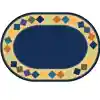 Delightful Diamonds Rug, Oval 3'10" x 5'4"