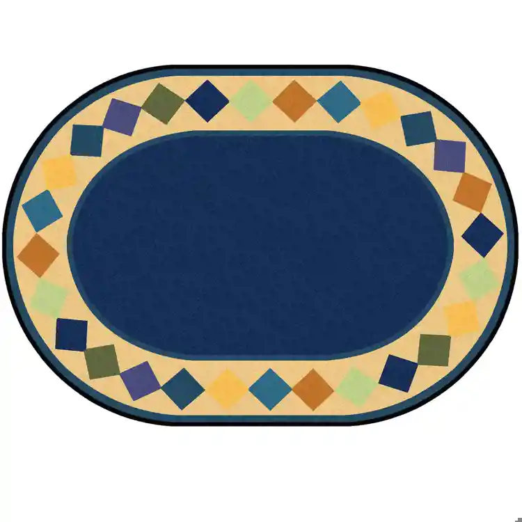 Delightful Diamonds Rug, Oval 3'10" x 5'4"