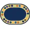 Delightful Diamonds Rug, Oval 5'4" x 7'8"