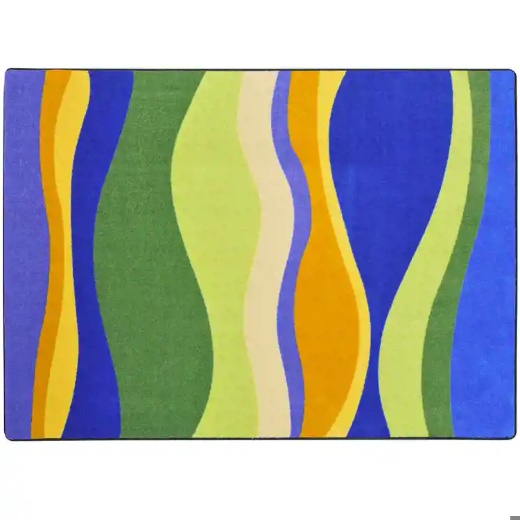 Riding Waves Classroom Rug, Rectangle 5'4" x 7'8"