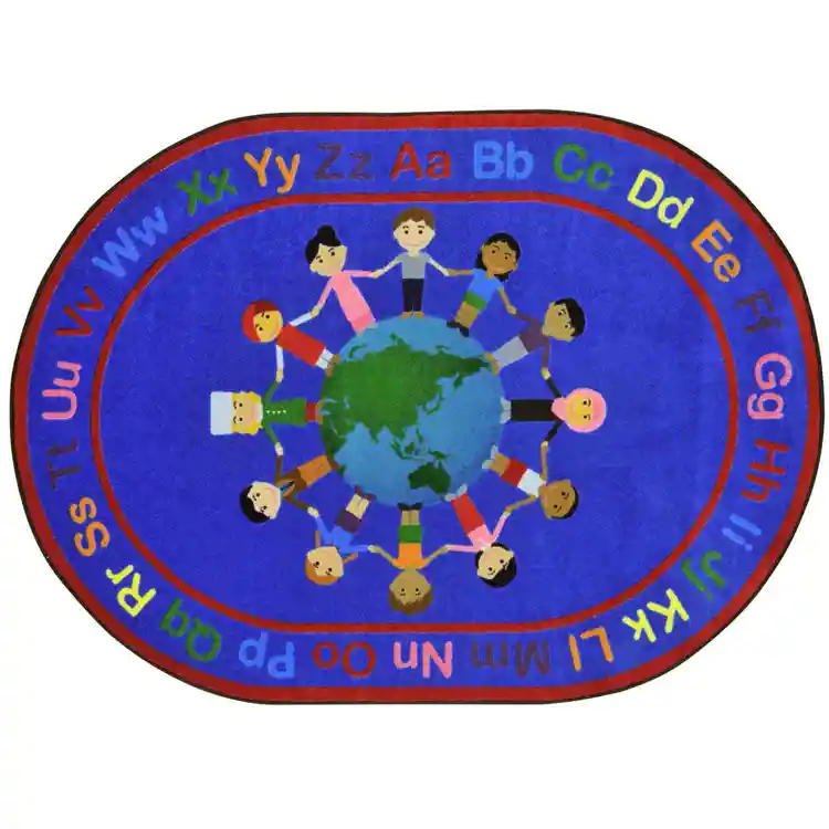 A World Of Friends Rug, Oval 7'8" x 10'9"