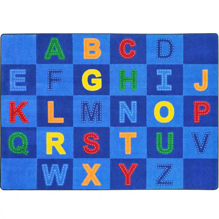 Patchwork Letters Rug, Rectangle 5'4" x 7'8"