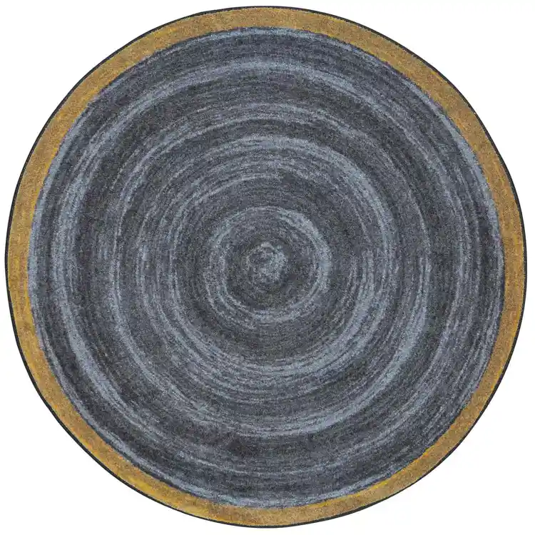 Feeling Natural Rug, Blue, Round 7'7"