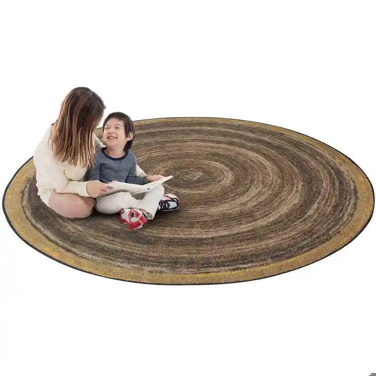 Feeling Natural Rug, Brown, Round 7'7"