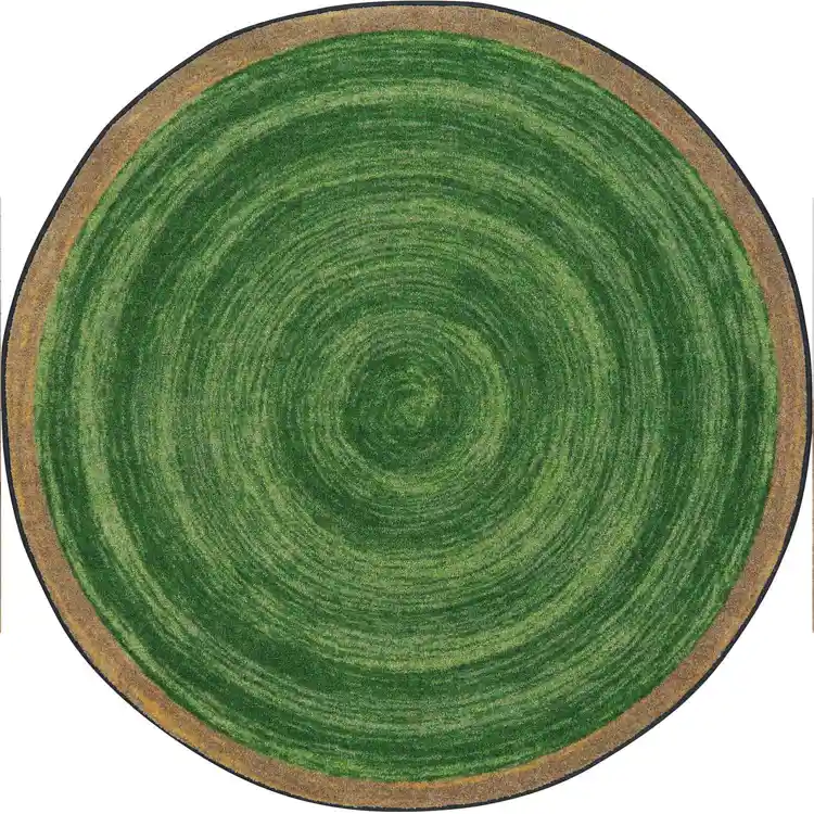 Feeling Natural Rug, Green, Round 7'7"