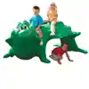 Big Playground Sculptures, Calvin the Caterpillar, Train Green, Inground Mount