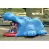 Big Playground Sculptures, Harry the Hippo, Blue, Inground Mount