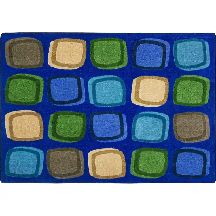 Harmony Blocks Rug, Rectangle 5'4" X 7'8"