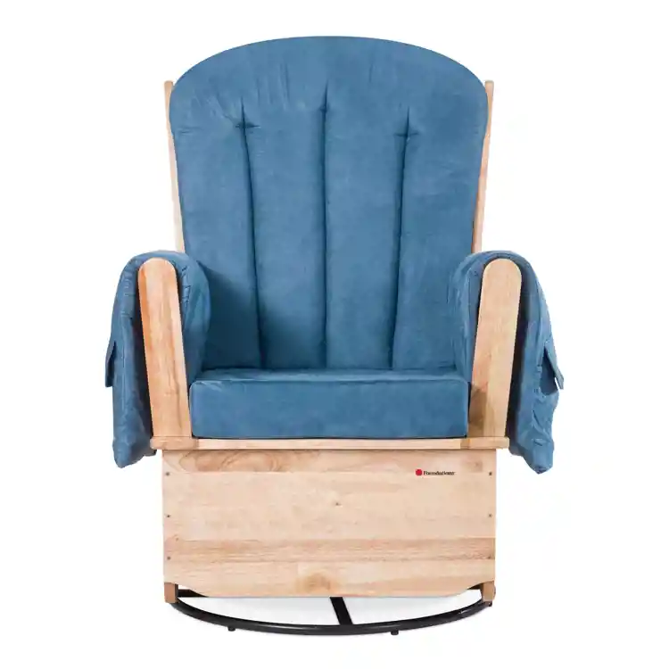 Glider Rocker Replacement Cushions, Blue Microfiber