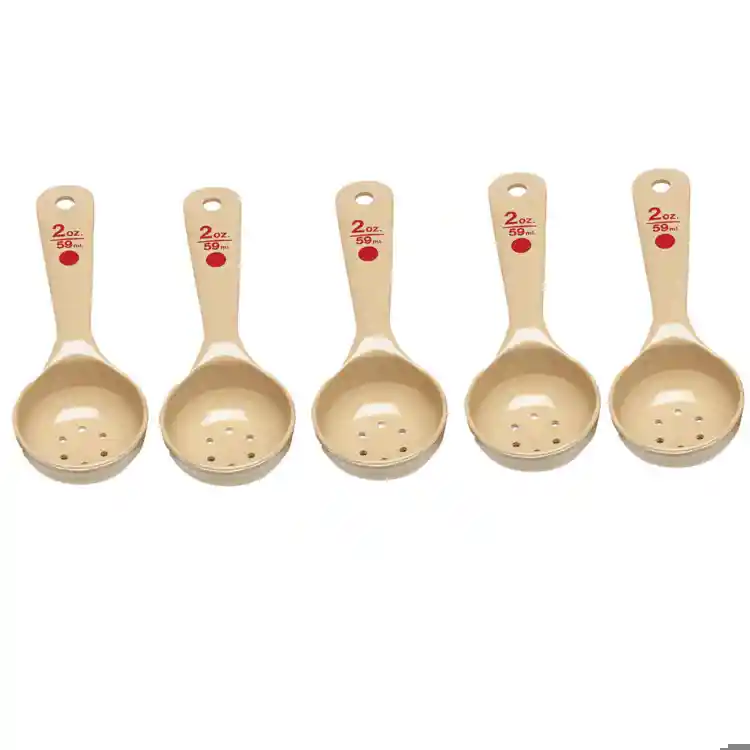 2 oz. Perforated Portion Control Serving Spoon, Set of 5