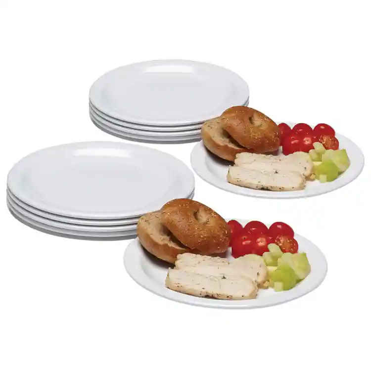 Family Style Dining Plastic Plates, 12 Pieces