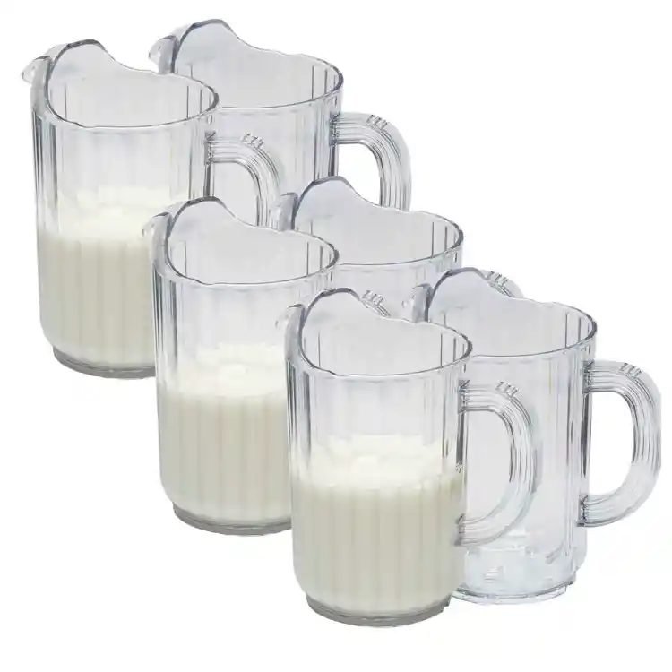 Plastic Pitchers, 6 Pieces