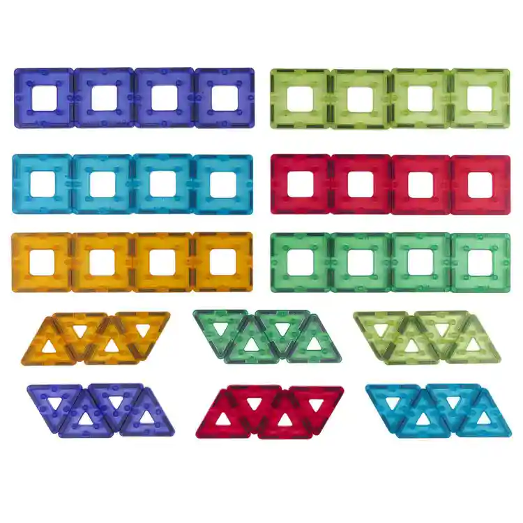 Translucent KinderMag Building Sets, 48 Pieces