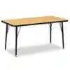 Jonti-Craft® Oak Top Activity Tables, Rectangle 24" x 48", Adult 24" - 31"