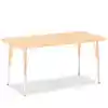 Rainbow Accents® Kydz® Maple Top Activity Tables, Rectangle 24" x 48", Adult 24" - 31", Camel