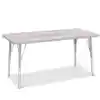 Berries® Driftwood Gray Top Activity Tables, Rectangle 24" X 48", Adult Height-Gray