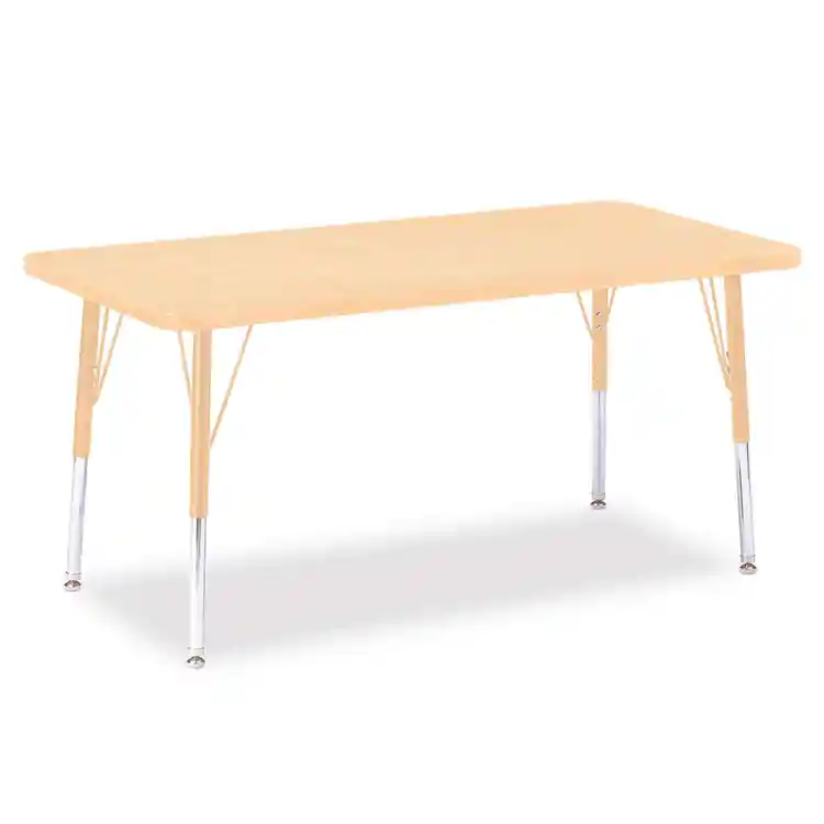 Rainbow Accents® Kydz® Maple Top Activity Tables, Rectangle 24" x 48", Elementary 15" - 24", Camel