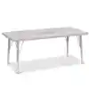 Berries® Driftwood Gray Top Activity Tables, Rectangle 24" X 48", Elementary Height-Gray