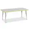 Berries® Driftwood Top Activity Table, Rectangle 24" X 48", Elementary Height-Key Lime