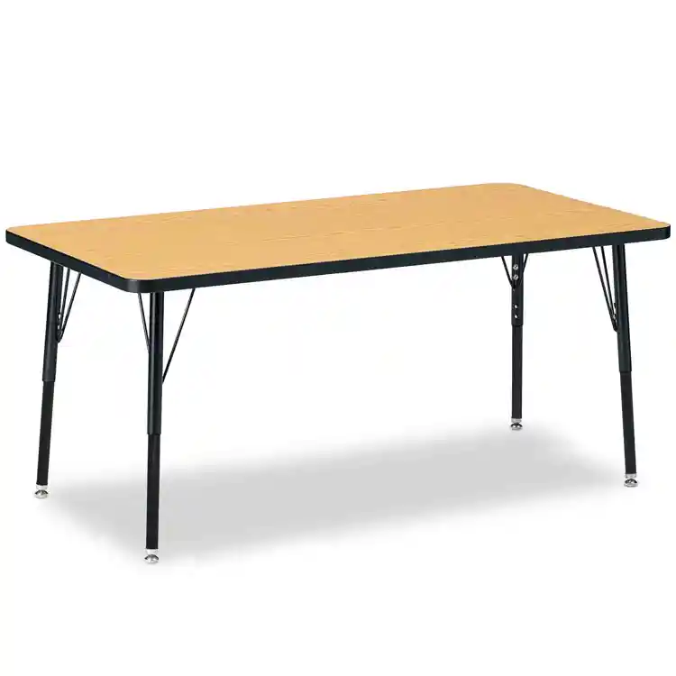 Jonti-Craft® Oak Top Activity Tables, Rectangle 30" X 60", Adult 24" - 31"