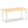 Rainbow Accents® Kydz® Maple Top Activity Tables, Rectangle 30" X 60", Adult 24" - 31", Camel