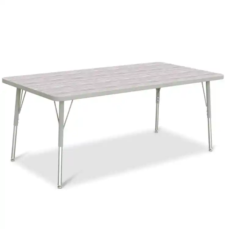 Berries® Driftwood Gray Top Activity Table, Rectangle 30" X 60", Adult Height-Gray