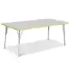 Berries® Driftwood Gray Top Activity Table, Rectangle 30" X 60", Adult Height-Key Lime