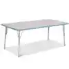 Berries® Driftwood Gray Top Activity Table, Rectangle 30" X 60", Adult Height-Coastal Blue