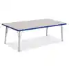 Rainbow Accents® KYDZ Gray Top Activity Tables, Rectangle 30" X 60", Elementary 15" - 24", Blue