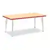 Rainbow Accents® Kydz® Maple Top Activity Tables, Rectangle 30" X 60", Elementary 15" - 24", Red